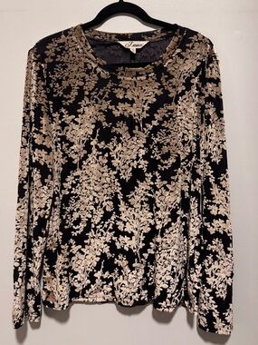 Velvet Burnout 1X Long Sleeve PulloverTop Shirt NEW no tags Inna by GIII